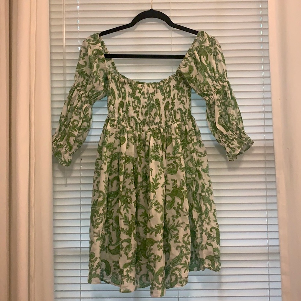MISA Los Angeles “Zadie Pasisley Babydoll Dress”